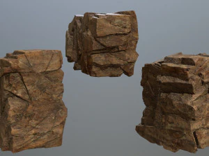 Desert rock set 3D Model