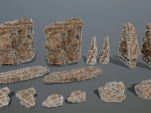 Desert rock set 3D Model