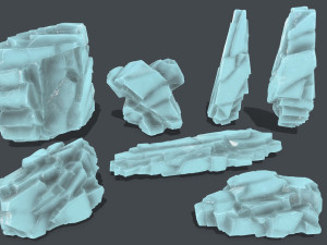 Ice rocks 3D मॉडल