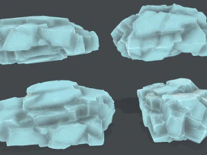 Rochas de gelo Modelo 3D