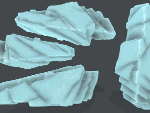 Rochas de gelo Modelo 3D