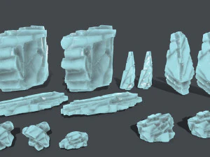 Rochas de gelo Modelo 3D