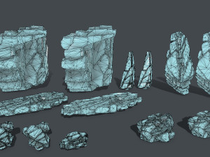Ice rocks 3D मॉडल