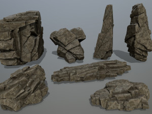 Desert rocks 3D मॉडल