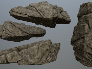 Desert rocks 3D मॉडल