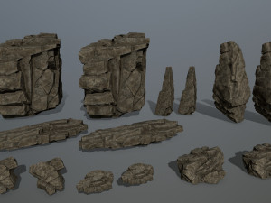 Desert rocks 3D मॉडल