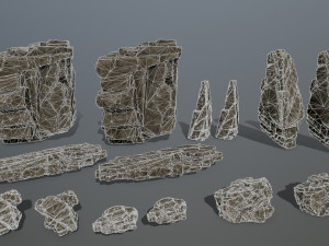 Desert rocks 3D मॉडल