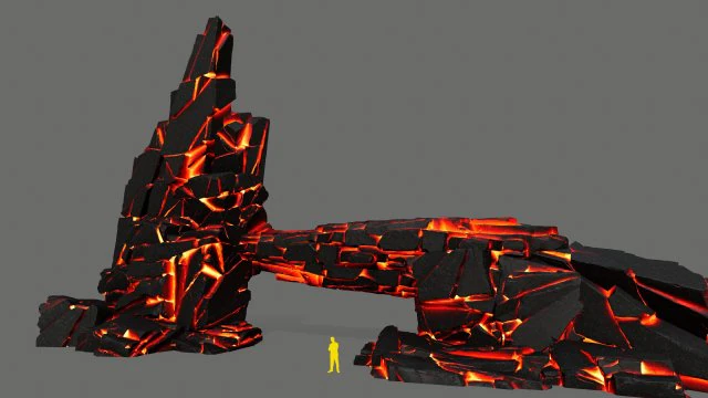 Lava rocks 3D Model .c4d .max .obj .3ds .fbx .stl .blend