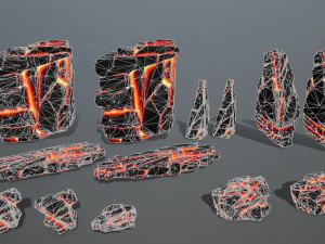 Lava rocks 3D Model