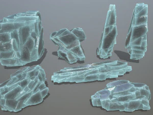 Ice rocks 3D Model