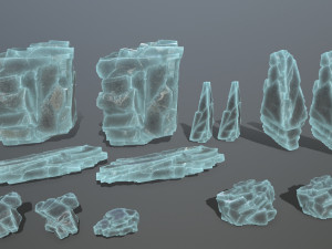 Ice rocks 3Dモデル