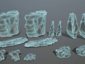 Ice rocks 3D Model