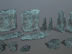 Ice rocks 3D Model