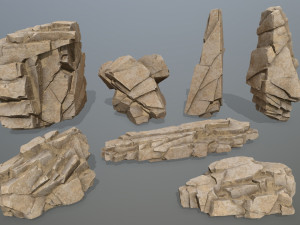 Deser rocks Modèle 3D