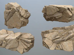 Deser rocks 3D Model
