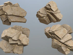 Deser rocks 3D Model