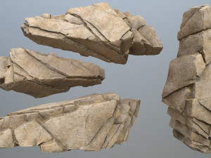 Deser rocks Modèle 3D