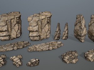 Deser rocks Modèle 3D