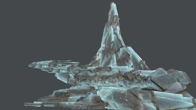 Ice rocks 3D Model .c4d .max .obj .3ds .fbx .stl .blend 