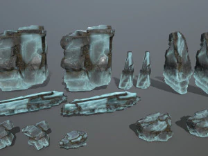 Ice rocks 3D Model