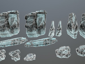 Ice rocks 3D 模型