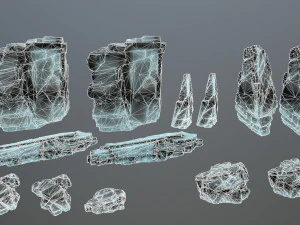 Ice rocks 3D Model