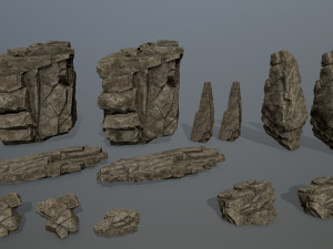 Desert rock set 3D मॉडल