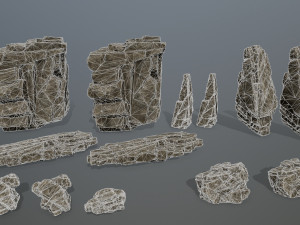 Desert rock set 3D मॉडल