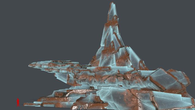 Ice rocks Model 3D .c4d .max .obj .3ds .fbx .stl .blend 