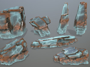 Ice rocks Model 3D
