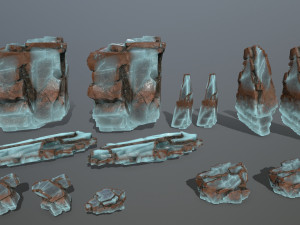 Ice rocks Model 3D
