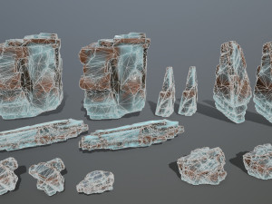 Ice rocks Model 3D