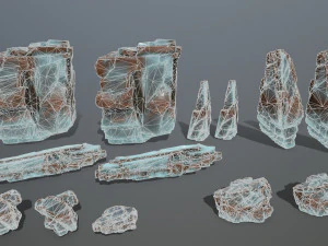 rocas de hielo Modelo 3D