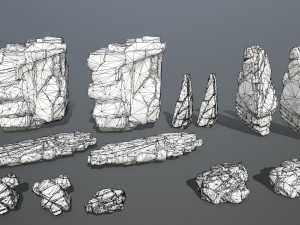 Desert rocks 3Dモデル
