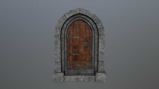 MedievalDoor 3D Model .c4d .max .obj .3ds .fbx .stl .blend 