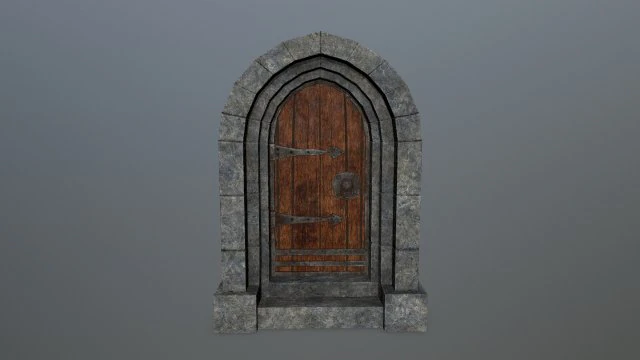 MedievalDoor 3D Model .c4d .max .obj .3ds .fbx .stl .blend 