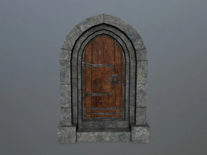 中世の扉 3Dモデル