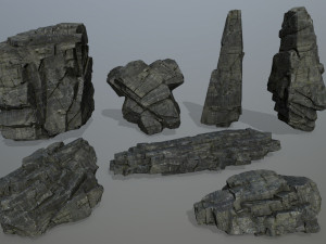 Cliff rocks Modello 3D