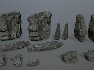 Cliff rocks Modello 3D