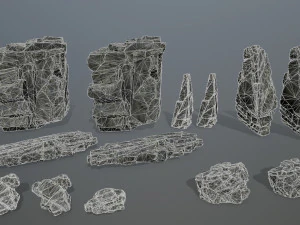 Cliff rocks 3D Model