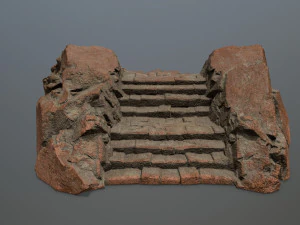Rock stairs 3D Model