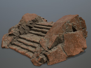 Rock stairs 3D Model