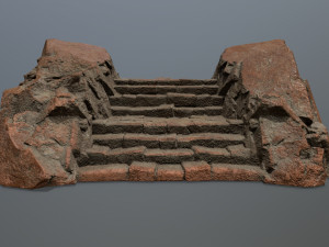 Rock stairs 3D Model