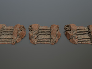 Rock stairs 3D Model