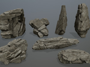 Cliff rocks Modello 3D