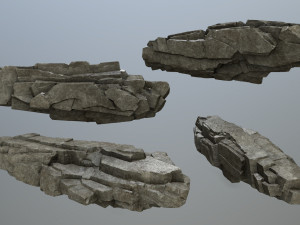 Cliff rocks 3D Model