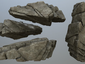 Cliff rocks 3D Model
