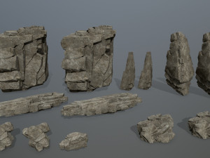 Cliff rocks 3D Model