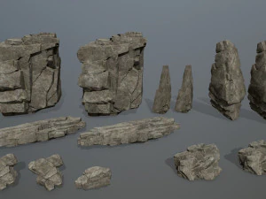 Cliff rocks 3D Model