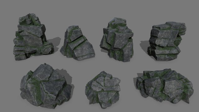 Cliff rocks Modelo 3D .c4d .max .obj .3ds .fbx .stl .blend 
